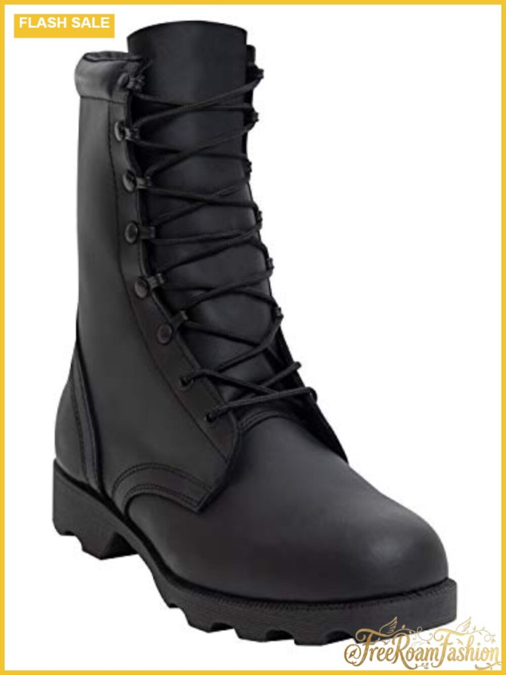 Leather Military Tactical Speedlace Combat Boots Calf High